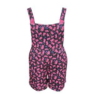 BlackMilk Purr Evil Short Earveralls Black Cat Print Size XXL